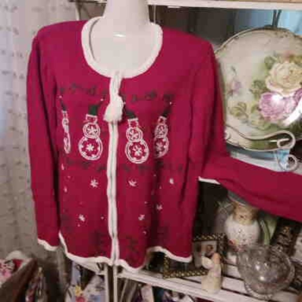 Christmas Sweater with Snowmen size XL